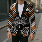 Personalised Aotearoa Niho Taniwha Motif Blazer Gold Style - Aussie Hoodie