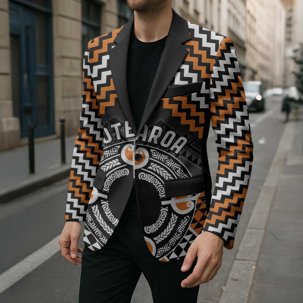 Personalised Aotearoa Niho Taniwha Motif Blazer Gold Style - Aussie Hoodie