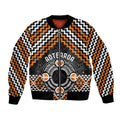 Personalised Aotearoa Niho Taniwha Motif Bomber Jacket Gold Style