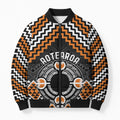 Personalised Aotearoa Niho Taniwha Motif Bomber Puffer Jacket Gold Style - Aussie Hoodie