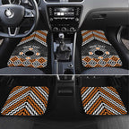 Personalised Aotearoa Niho Taniwha Motif Car Mats Gold Style