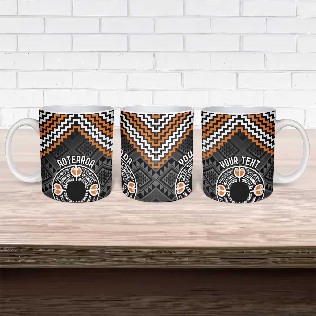 Personalised Aotearoa Niho Taniwha Motif Ceramic Mug Gold Style - Aussie Hoodie