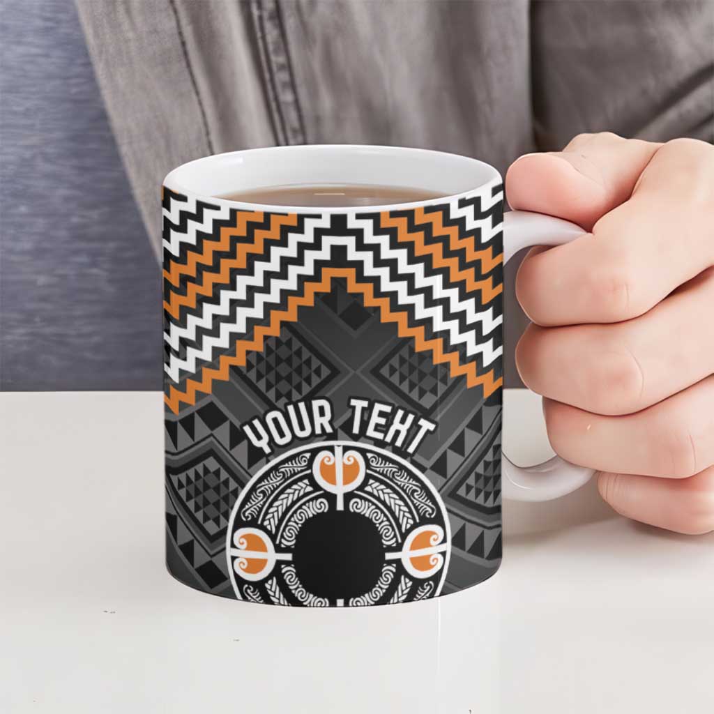 Personalised Aotearoa Niho Taniwha Motif Ceramic Mug Gold Style - Aussie Hoodie