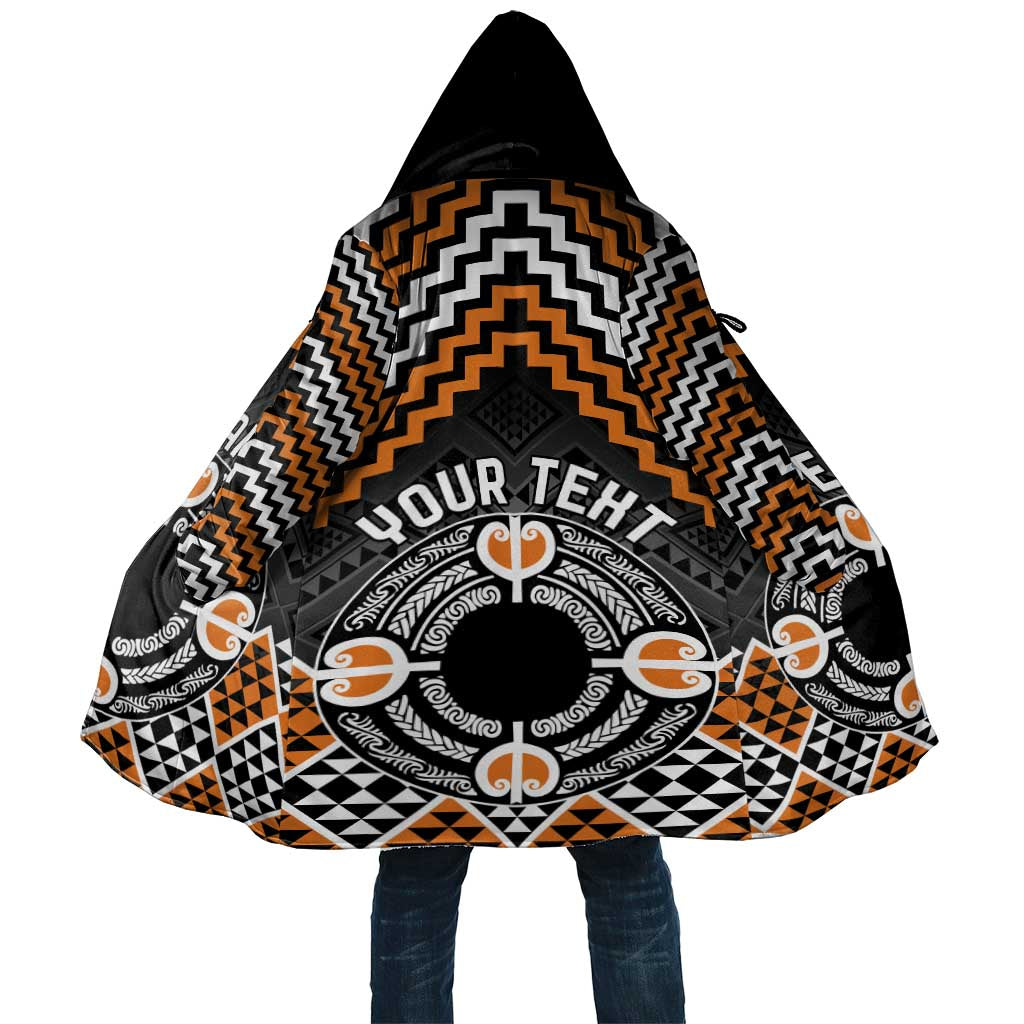 Personalised Aotearoa Niho Taniwha Motif Cloak Gold Style - Aussie Hoodie