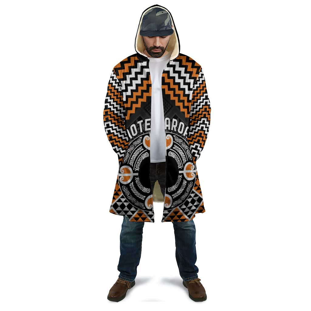 Personalised Aotearoa Niho Taniwha Motif Cloak Gold Style - Aussie Hoodie