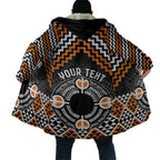 Personalised Aotearoa Niho Taniwha Motif Cloak Gold Style - Aussie Hoodie