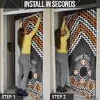 Personalised Aotearoa Niho Taniwha Motif Door Cover Gold Style - Aussie Hoodie