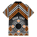 Personalised Aotearoa Niho Taniwha Motif Hawaiian Shirt Gold Style