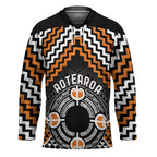 Personalised Aotearoa Niho Taniwha Motif Hockey Jersey Gold Style - Aussie Hoodie