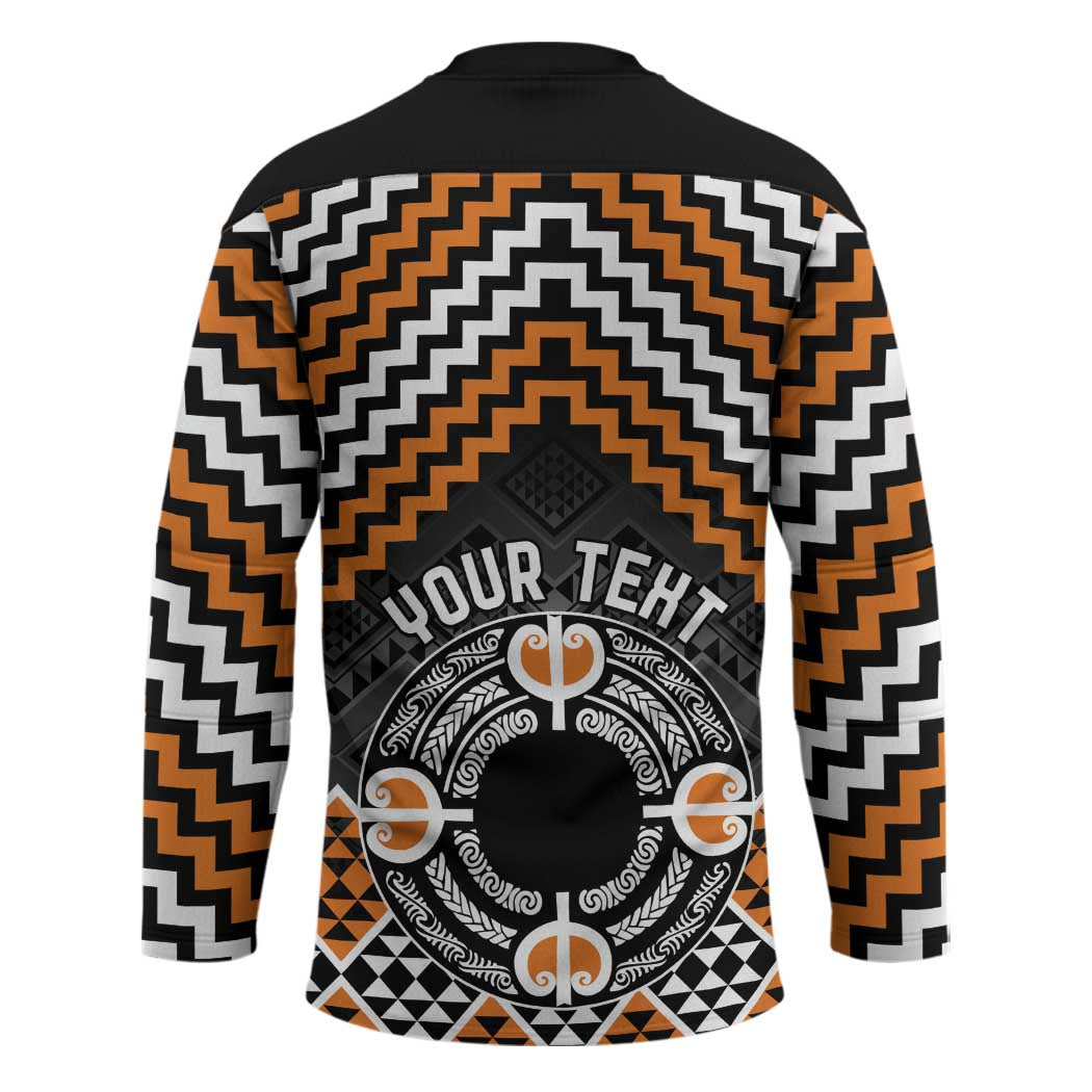 Personalised Aotearoa Niho Taniwha Motif Hockey Jersey Gold Style - Aussie Hoodie