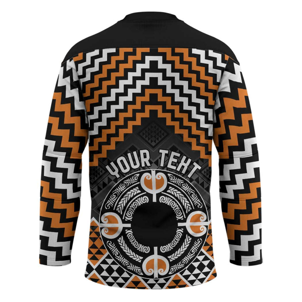 Personalised Aotearoa Niho Taniwha Motif Hockey Jersey Gold Style - Aussie Hoodie