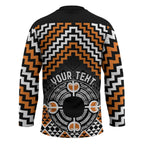 Personalised Aotearoa Niho Taniwha Motif Hockey Jersey Gold Style - Aussie Hoodie