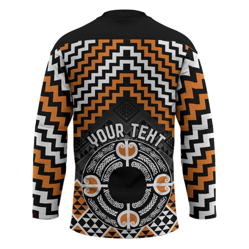 Personalised Aotearoa Niho Taniwha Motif Hockey Jersey Gold Style - Aussie Hoodie