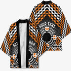Personalised Aotearoa Niho Taniwha Motif Kimono Gold Style - Aussie Hoodie