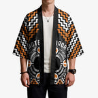 Personalised Aotearoa Niho Taniwha Motif Kimono Gold Style - Aussie Hoodie