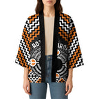Personalised Aotearoa Niho Taniwha Motif Kimono Gold Style - Aussie Hoodie