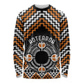 Personalised Aotearoa Niho Taniwha Motif Long Sleeve Shirt Gold Style