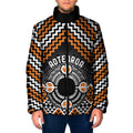 Personalised Aotearoa Niho Taniwha Motif Padded Jacket Gold Style - Aussie Hoodie