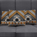 Personalised Aotearoa Niho Taniwha Motif Pillow Cover Gold Style - Aussie Hoodie