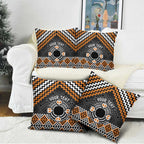 Personalised Aotearoa Niho Taniwha Motif Pillow Cover Gold Style - Aussie Hoodie