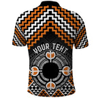 Personalised Aotearoa Niho Taniwha Motif Polo Shirt Gold Style