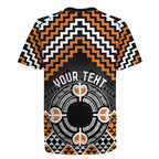 Personalised Aotearoa Niho Taniwha Motif Rugby Jersey Gold Style
