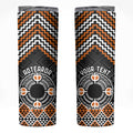 Personalised Aotearoa Niho Taniwha Motif Skinny Tumbler Gold Style