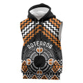 Personalised Aotearoa Niho Taniwha Motif Sleeveless Hoodie Gold Style - Aussie Hoodie
