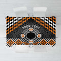 Personalised Aotearoa Niho Taniwha Motif Tablecloth Gold Style