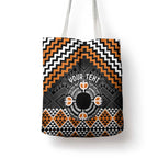 Personalised Aotearoa Niho Taniwha Motif Tote Bag Gold Style - Aussie Hoodie