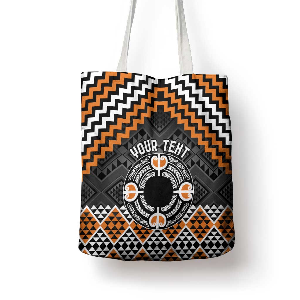 Personalised Aotearoa Niho Taniwha Motif Tote Bag Gold Style - Aussie Hoodie