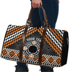 Personalised Aotearoa Niho Taniwha Motif Travel Bag Gold Style - Aussie Hoodie