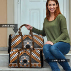 Personalised Aotearoa Niho Taniwha Motif Travel Bag Gold Style - Aussie Hoodie