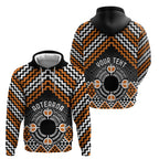 Personalised Aotearoa Niho Taniwha Motif Zip Hoodie Gold Style
