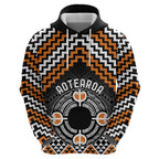 Personalised Aotearoa Niho Taniwha Motif Zip Hoodie Gold Style