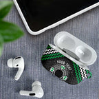 Personalised Aotearoa Niho Taniwha Motif AirPods Case Green Style - Aussie Hoodie