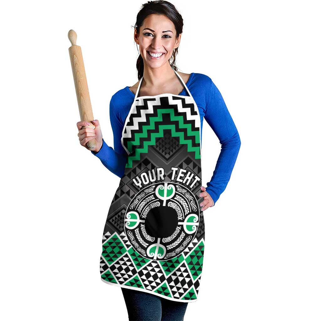 Personalised Aotearoa Niho Taniwha Motif Apron Green Style - Aussie Hoodie