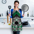 Personalised Aotearoa Niho Taniwha Motif Apron Green Style - Aussie Hoodie