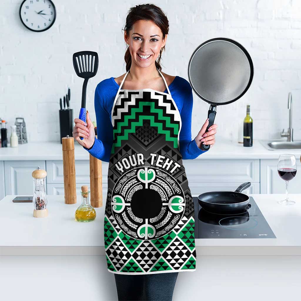 Personalised Aotearoa Niho Taniwha Motif Apron Green Style - Aussie Hoodie