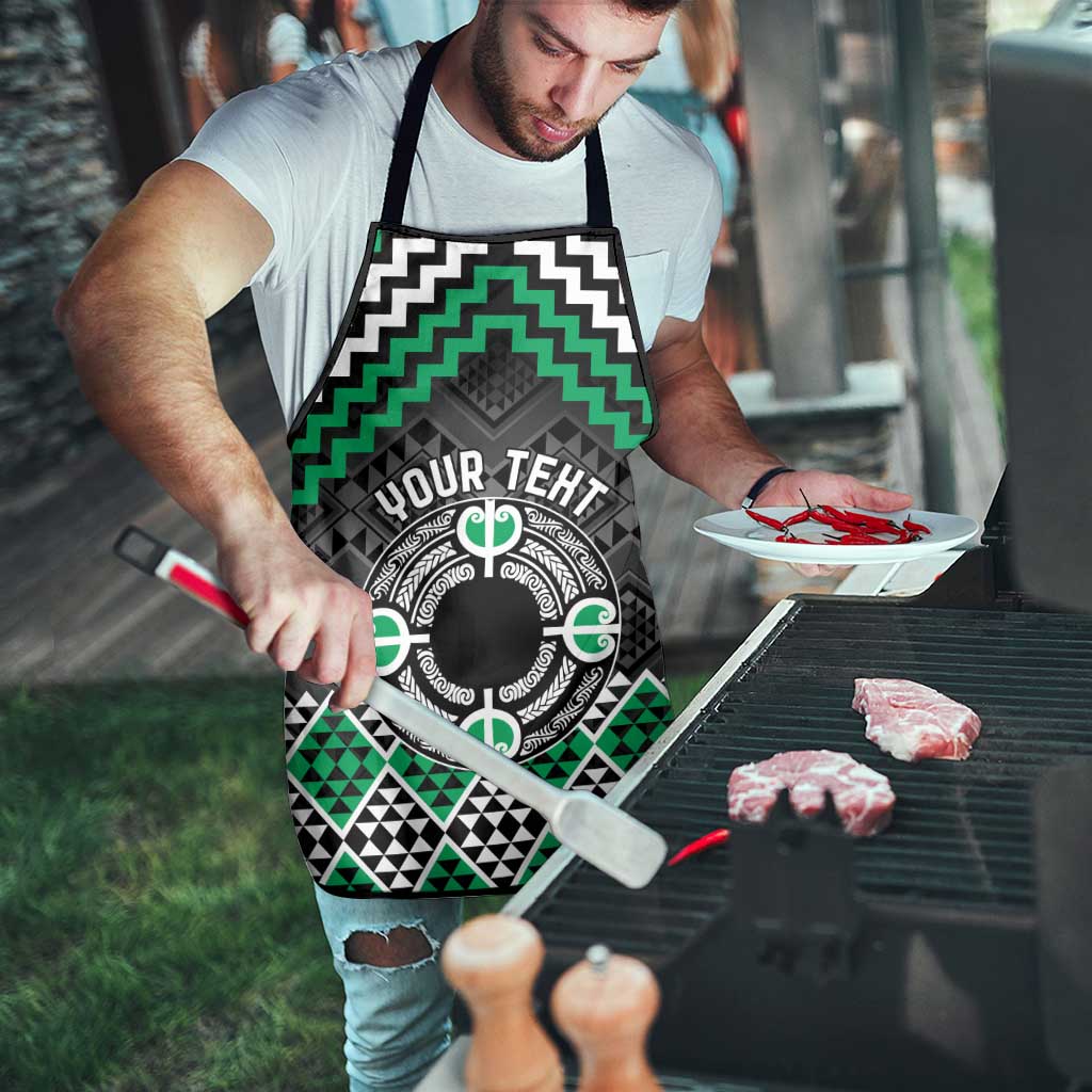 Personalised Aotearoa Niho Taniwha Motif Apron Green Style - Aussie Hoodie