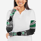 Personalised Aotearoa Niho Taniwha Motif Arm Sleeves Green Style - Aussie Hoodie