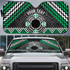 Personalised Aotearoa Niho Taniwha Motif Auto Sun Shade Green Style - Aussie Hoodie