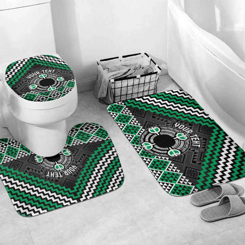 Personalised Aotearoa Niho Taniwha Motif Bathroom Set Green Style - Aussie Hoodie