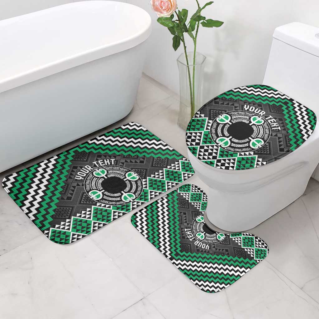 Personalised Aotearoa Niho Taniwha Motif Bathroom Set Green Style - Aussie Hoodie