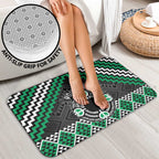 Personalised Aotearoa Niho Taniwha Motif Bathroom Set Green Style - Aussie Hoodie