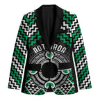 Personalised Aotearoa Niho Taniwha Motif Blazer Green Style - Aussie Hoodie