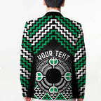 Personalised Aotearoa Niho Taniwha Motif Blazer Green Style - Aussie Hoodie