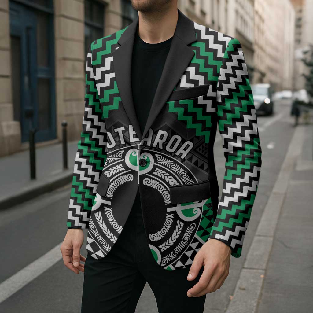 Personalised Aotearoa Niho Taniwha Motif Blazer Green Style - Aussie Hoodie