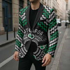 Personalised Aotearoa Niho Taniwha Motif Blazer Green Style - Aussie Hoodie