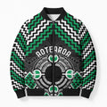 Personalised Aotearoa Niho Taniwha Motif Bomber Puffer Jacket Green Style - Aussie Hoodie